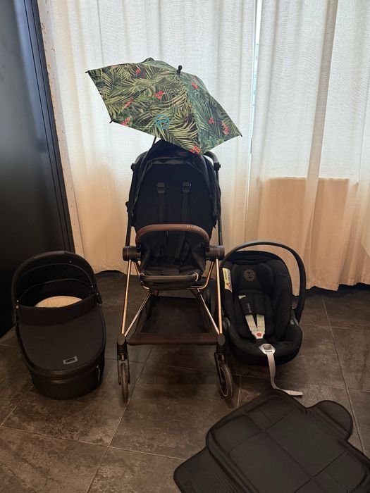 Cybex Mios 3 2 în 1 Black / Rose Gold + accesorii