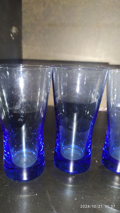 Стаканчики цветное стекло производство СССР высота 10 см