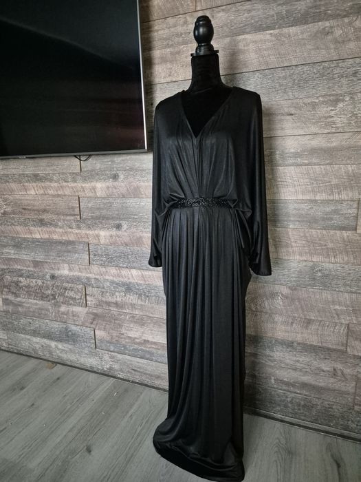 Rochie maxi elegantă NISSA, neagră, mărime 48