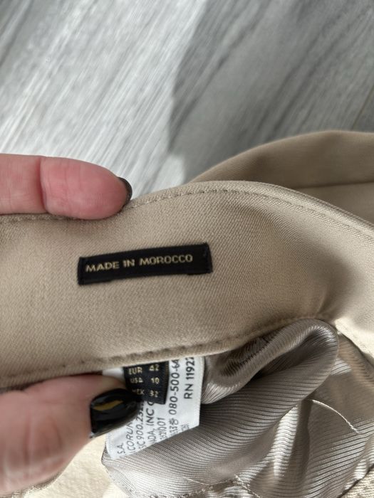 Pantaloni Massimo Dutti – Croială Dreaptă – Bej/Nude
