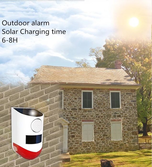 Сигнализация с ИК датчиком движения на солнечной батарее с пультом