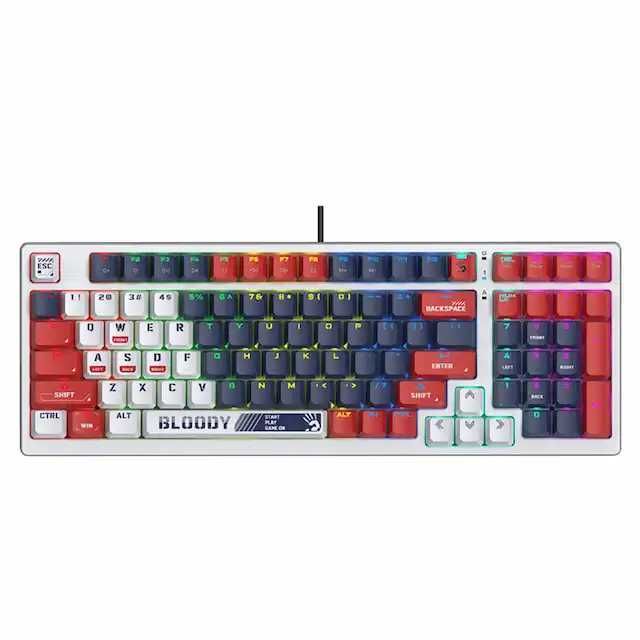 A4Tech Bloody WS98/WS87 RED+Mechanical Switch Gaming Клавиатура+/