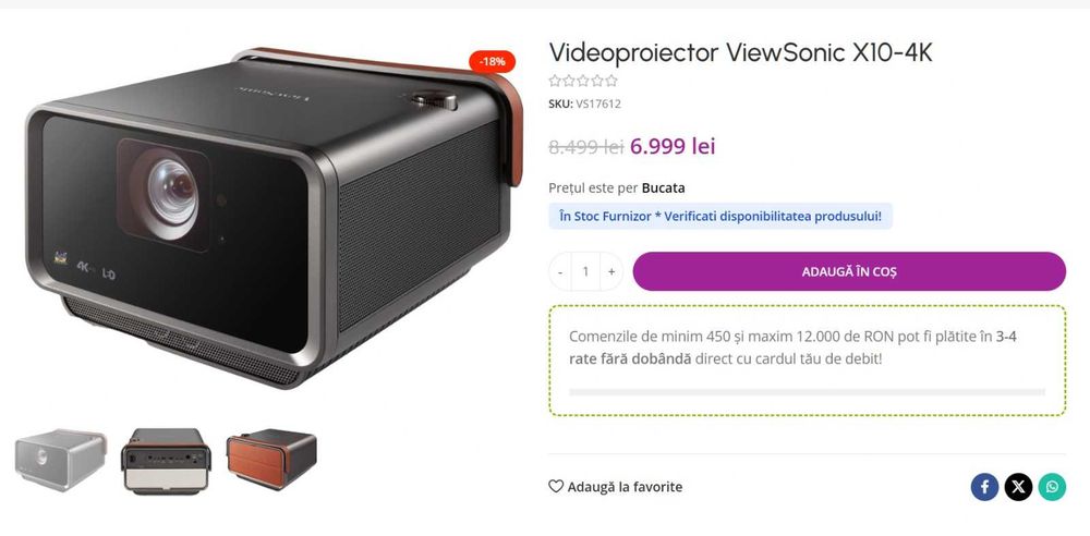 ViewSonic x10 4K LED