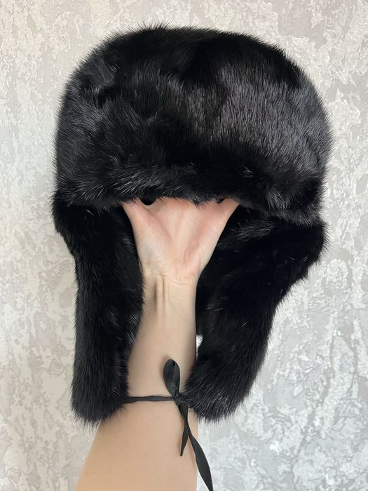 Норковая шапка-ушанка
