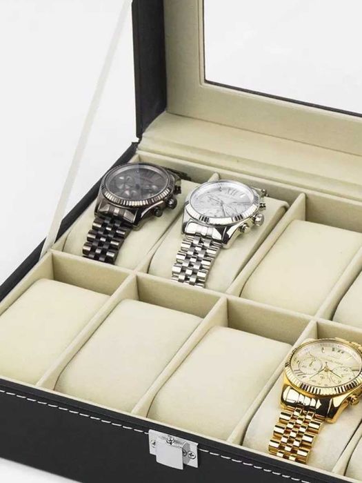 PREMIUM Шкатулка для ЧАСОВ 12-cлотов - Отличный Подарок | ГАРАНТИЯ