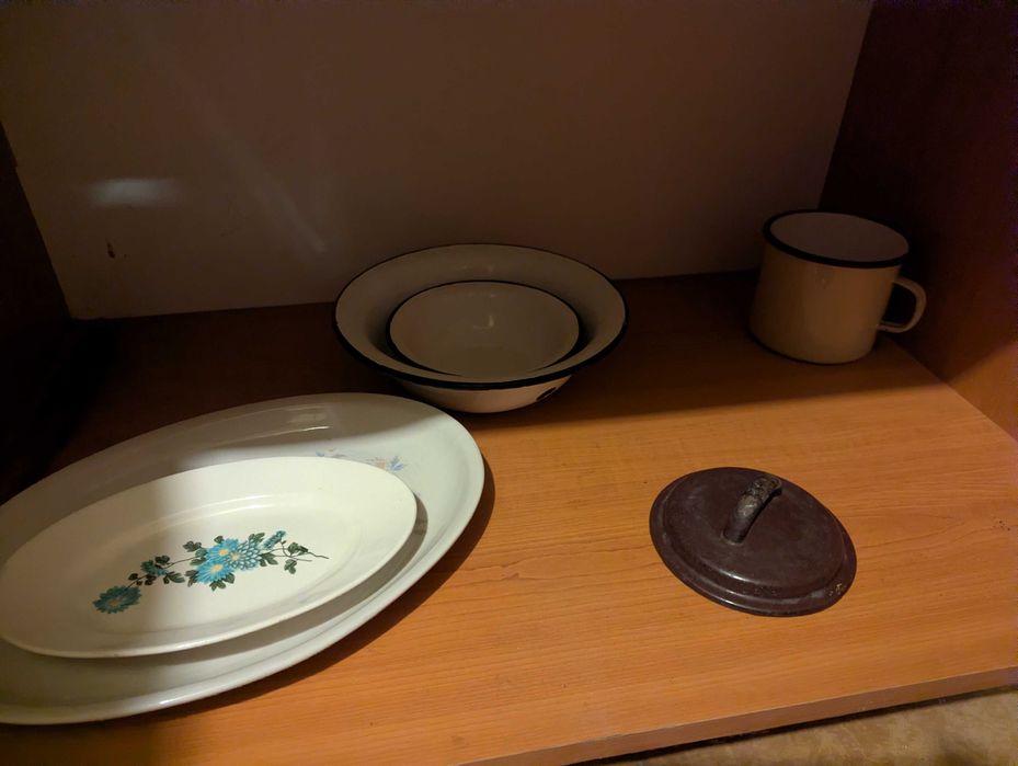 Lot, set tacamuri, farfurii , pahare vintage 1950- 1970