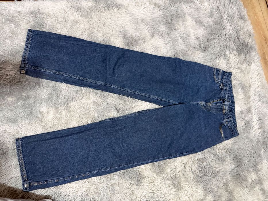 Сини дънки със златист ефект