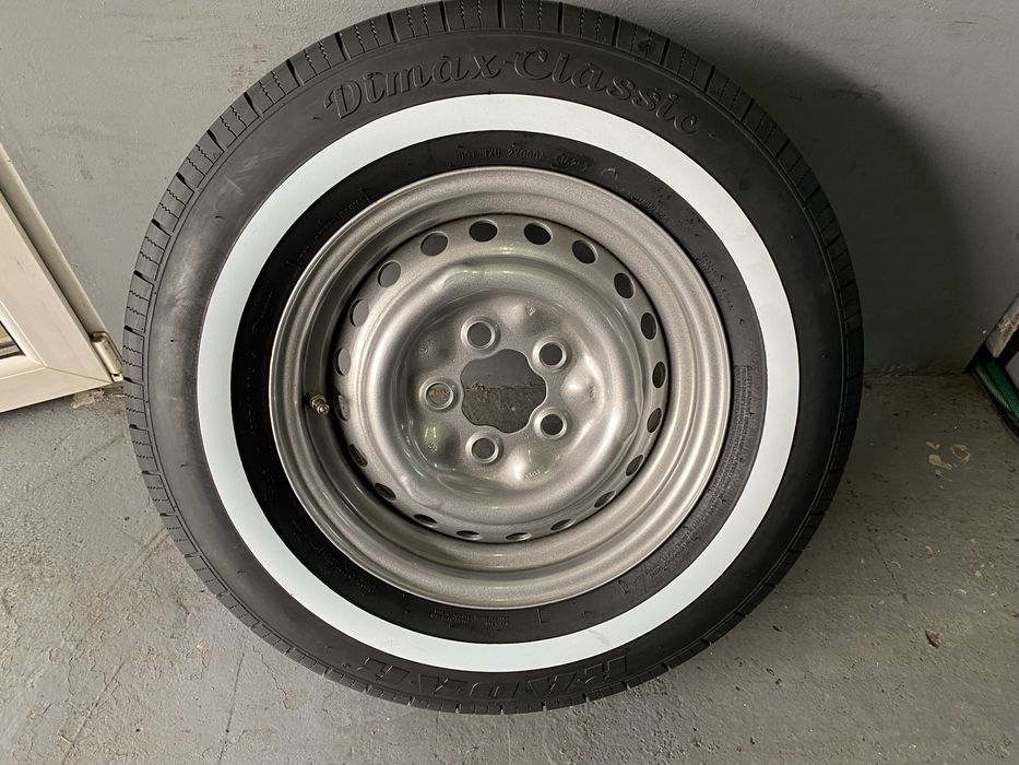 Jante 14 roti VW Transporter T1 T2 T3, jante Oe anv Noi 185HR14 white wall