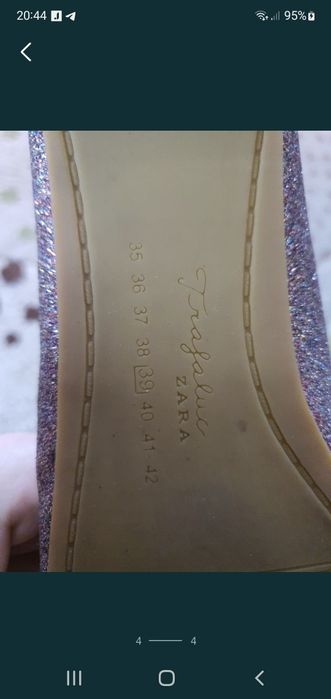 Продам красивые балетки Zara 38р