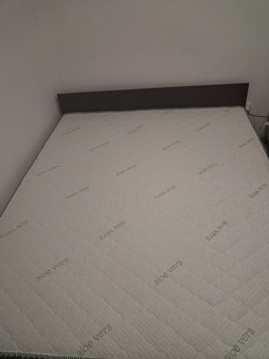 Pat matrimonial cu saltea Aloe Vera