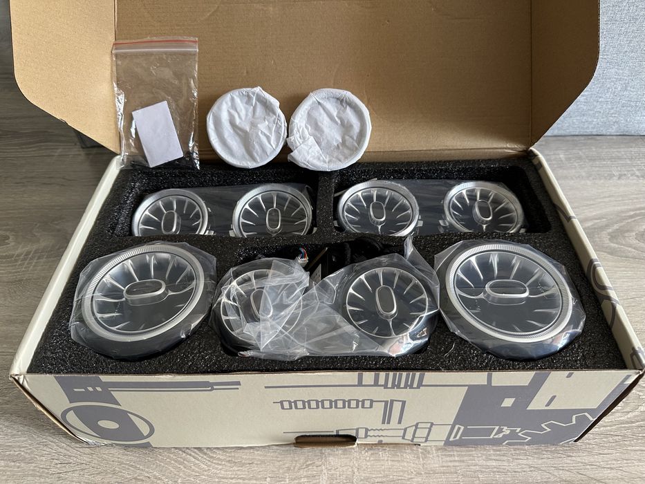 Въздуховоди с амбиентно осветление за модел w213 Е-class 64 лед цвята