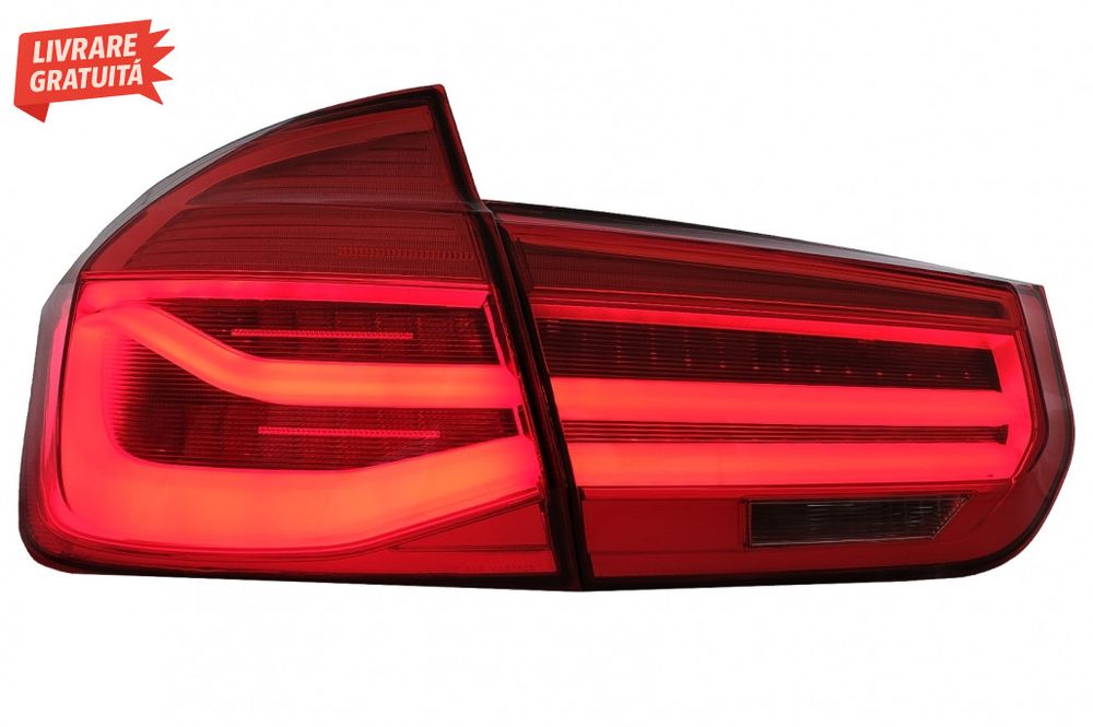 Stopuri LED BMW Seria 3 F30 (2011-2019) Rosu Clar LCI Design cu Semnal