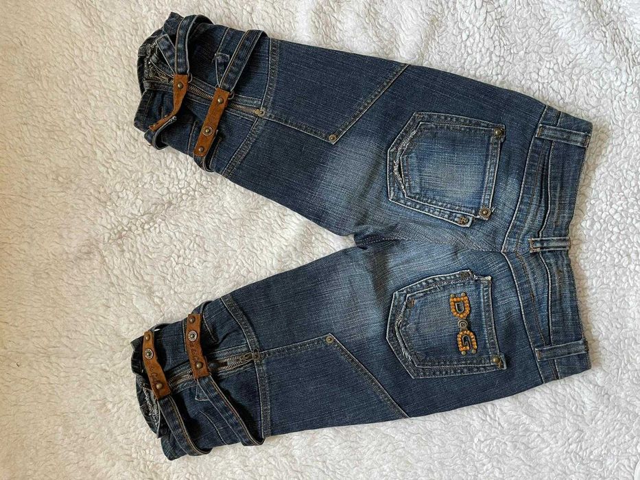 Blugi dama vintage pantaloni scurti blue jeans D&G vara