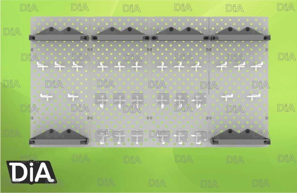 Teshilgan panel, перфопанель, do'konda ilgaklar uchun panel
