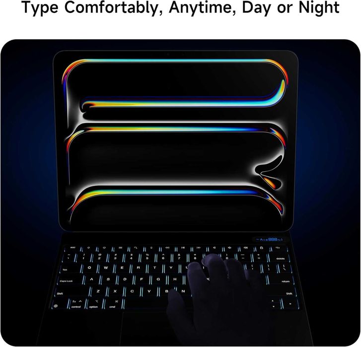 Husa cu Tastatură QWERTZ si touchpad iPad Pro 13" 2024 M4, neagră