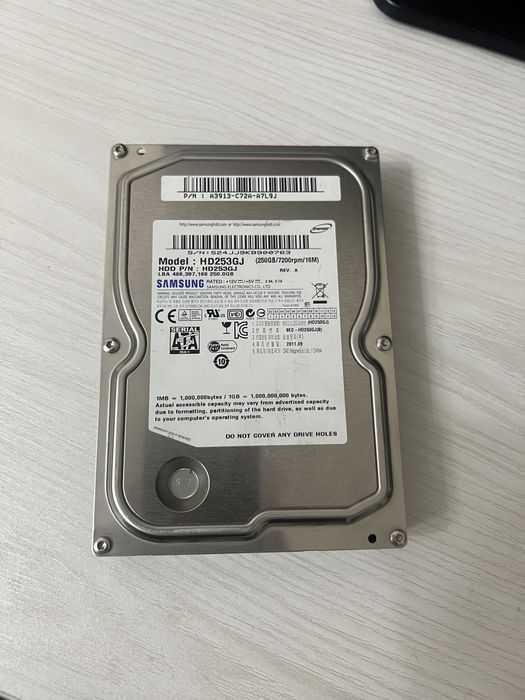 Продается HDD жесткий диск Samsung 250гб. 250gb