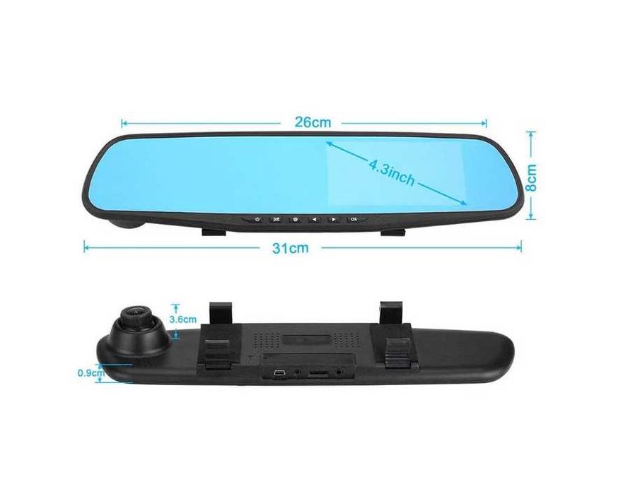 Огледало за обратно виждане с DVR видео камера, Full HD-4.3 inch.
