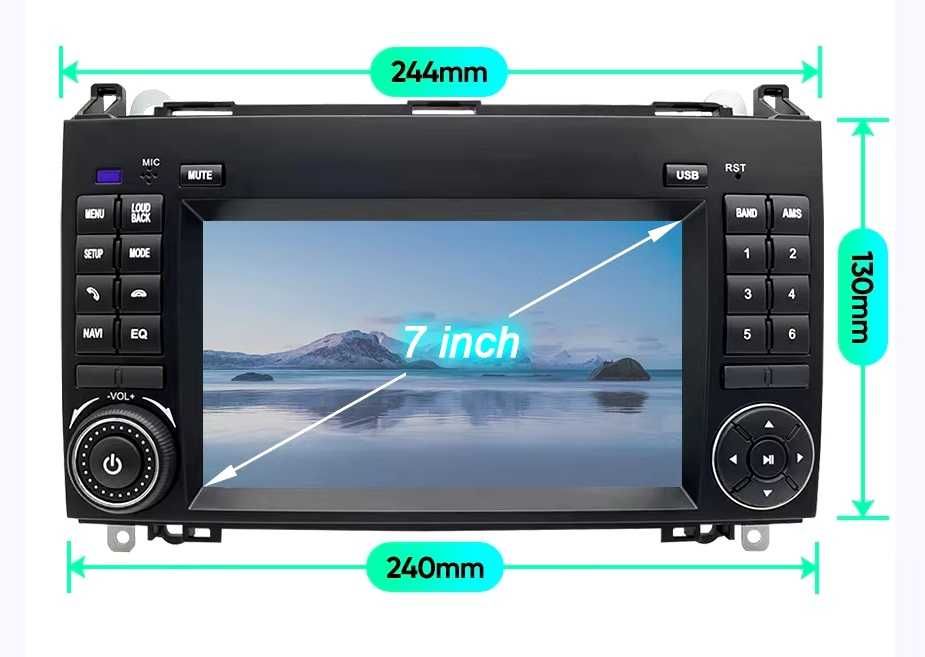 Мултимедия 7" CARPLAY Android 13 MERCEDES W169 B R Vito W639 SPRINTER