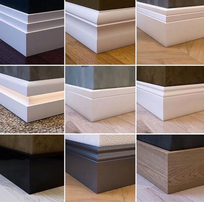 Плинтус из МДФ, дерева, шпон дерева