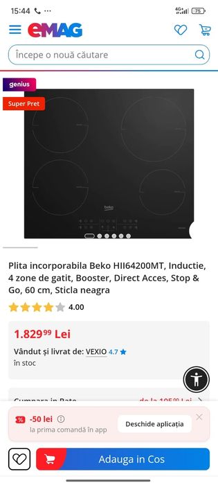 Plită electrică incorporabila Beko