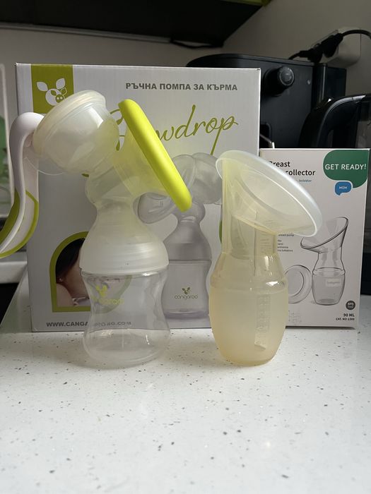 Ръчна помпа за кърма Cangaroo + подарък силиконов колектор за кърма