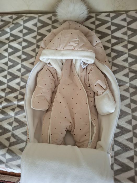 Зимний конверт-кокон + комбинезон