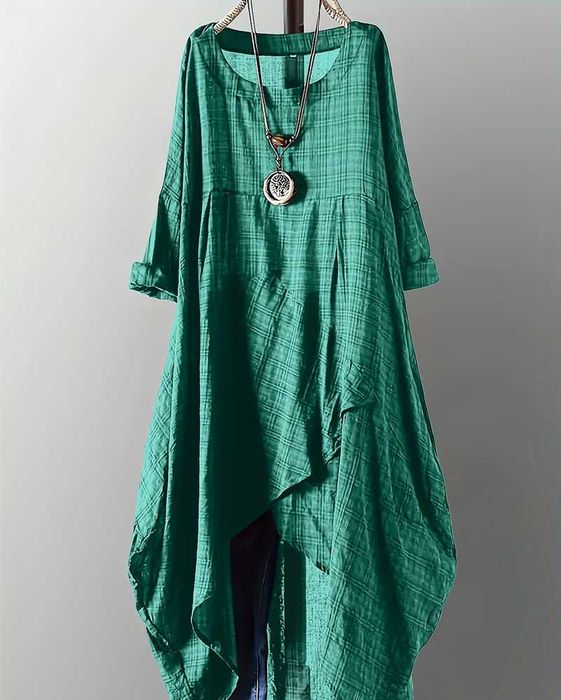 Стилна рокля с асиметрична кройка - 1XL