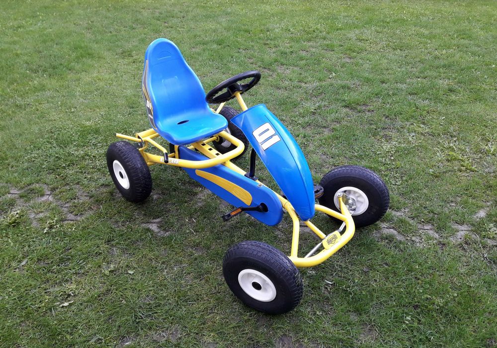 Cart (Kart) cu pedale copii/adulți  BERG Cyclo AF, galben cu albastru