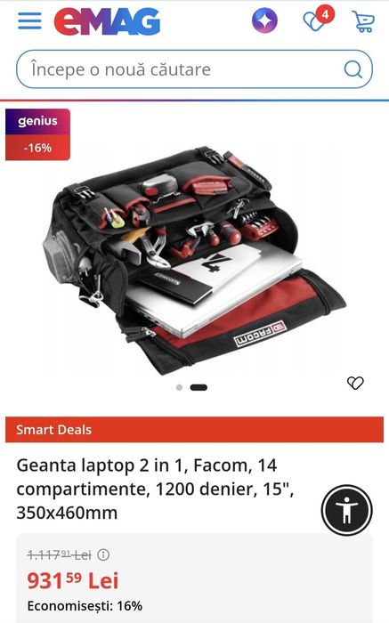 Vand geanta laptop si scule Facom