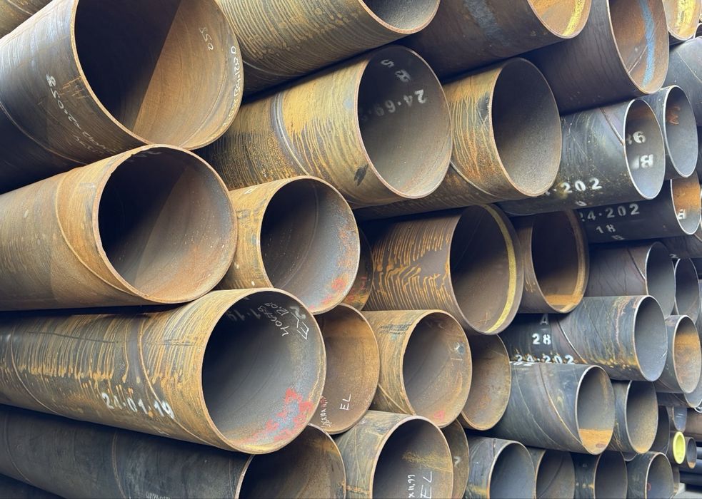 Vand teava metalica noua si recuperata teava trasa si sudata elicoidal