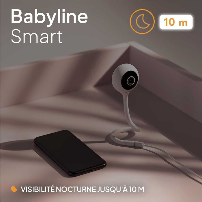LIONELO Babyline Smart – Wi-Fi бебефон с камера, мобилно приложение, детекция на движение и звук, нощно виждане и двупосочно аудио