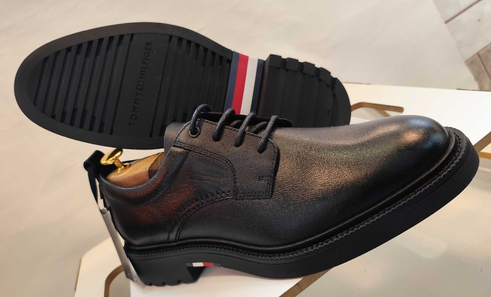 Pantofi derby 43 44 de lux Tommy Hilfiger NOI piele naturala premium