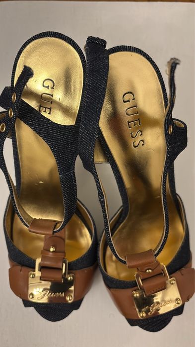 Sandale Guess cu toc inalt
