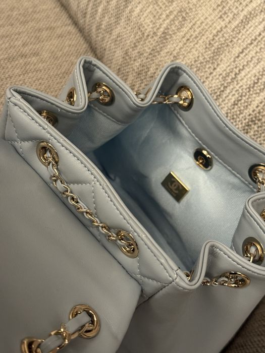 Раница светло синя Chanel