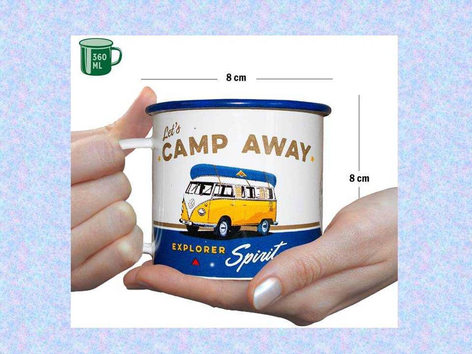 Set de 2 cani emailate Volkswagen noi - Camp Away  si Get lost