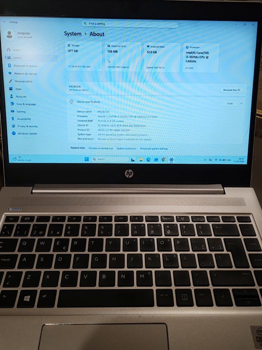 HP ProBook 440 G7 i5-10210U 12GB DDR SSD 512 GB