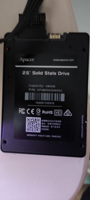 SSD 480 ГБ Apacer 100 здоровье