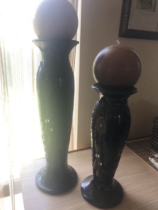 Комплект свещници керамични и метални