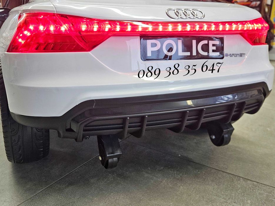 ПРОМОЦИЯ!НОВО!Акумулаторна кола AUDI POLICE с 12V батерия,EVA ГУМИ,USB