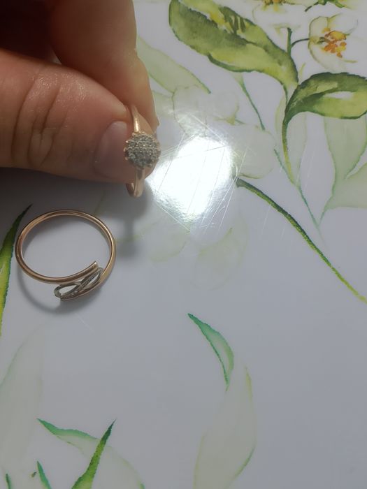 Кольцо золотое бу