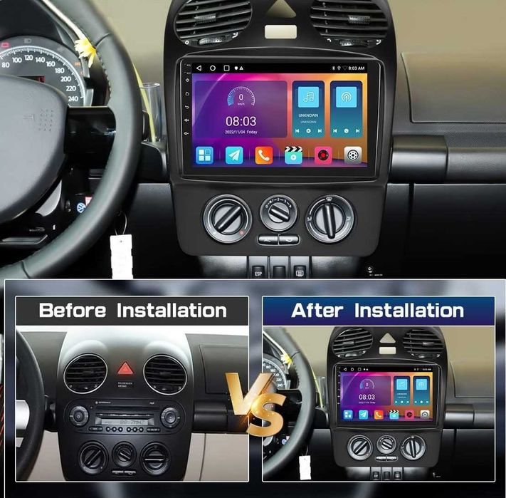 Мултимедия за Volkswagen Beetle Навигация Android Двоен дин плеър 2DIN