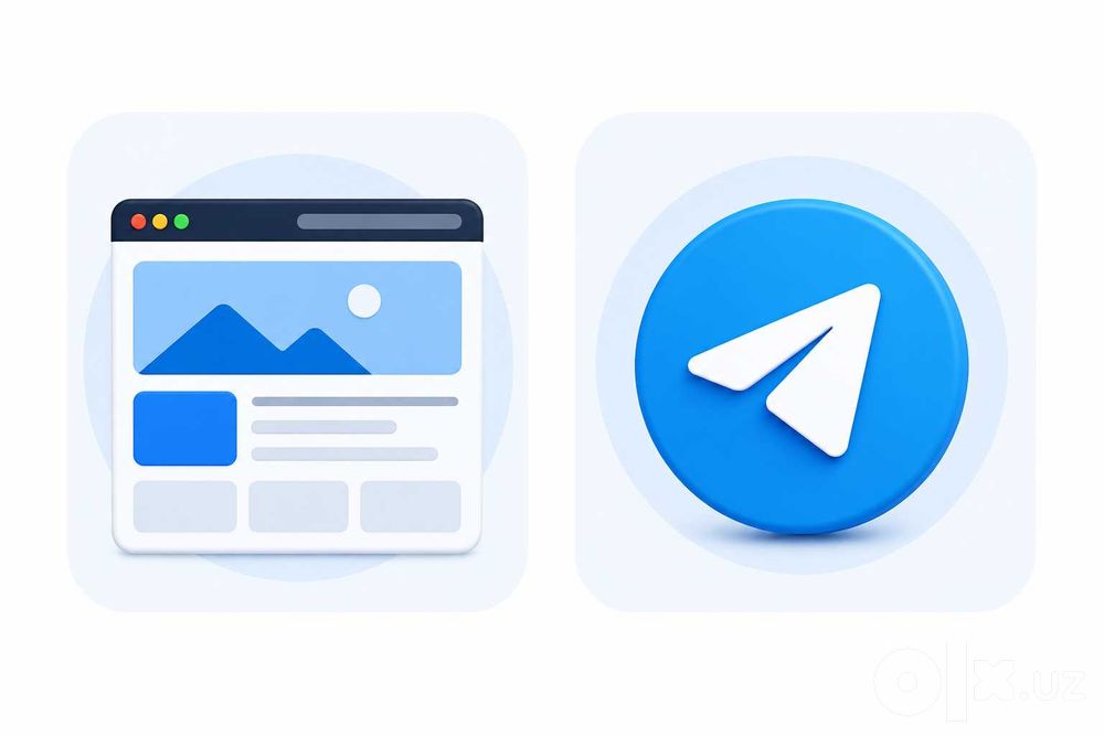 Tekinga websayt va telegram bot qilib beraman