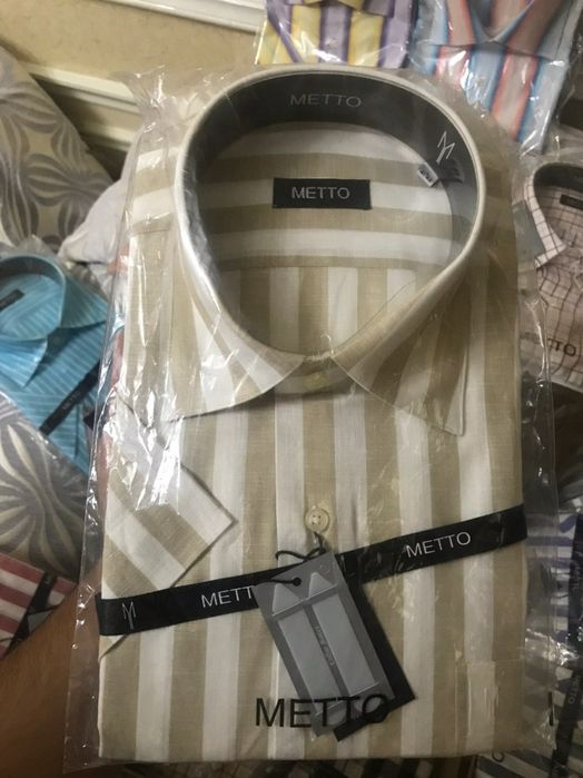 Продаётся новый Турецкий Рубашки с летними рукавами Оптом размерS M XL