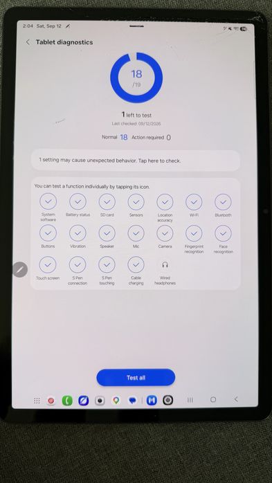 Samsung Galaxy Tab S9, WIFI, 12GB, DISPLAY  SPART