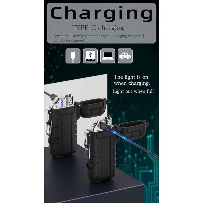 Водоустойчива плазмена запалка Explorer с удължител Led Фенер Лампа