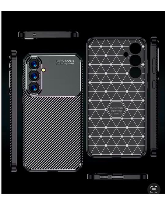 Husa Carbon Silicon Neagra Samsung S26/S25/S24/S23/S22/S21 Plus Ultra