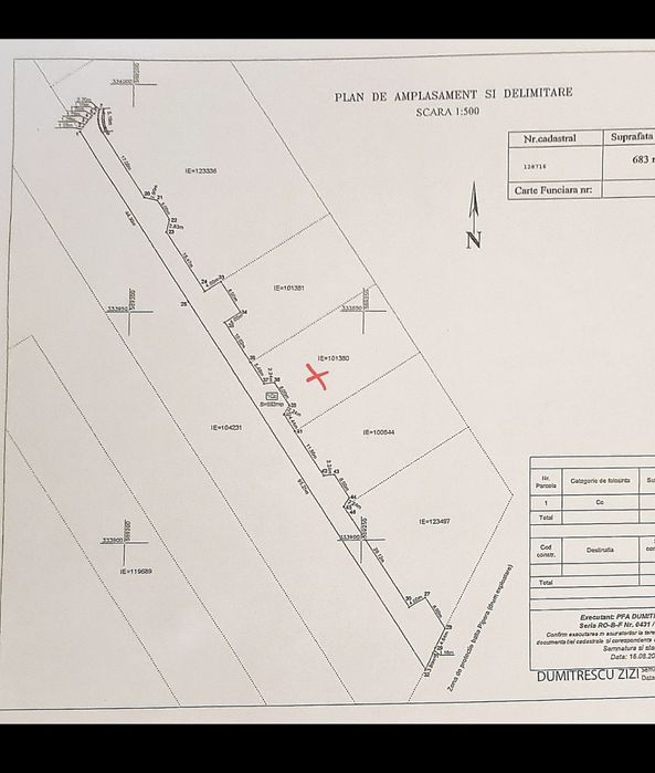 Proprietar vand teren intravilan 554mp Pipera, Porsche Nord, Cortina, Voluntari str. Campul Pipera