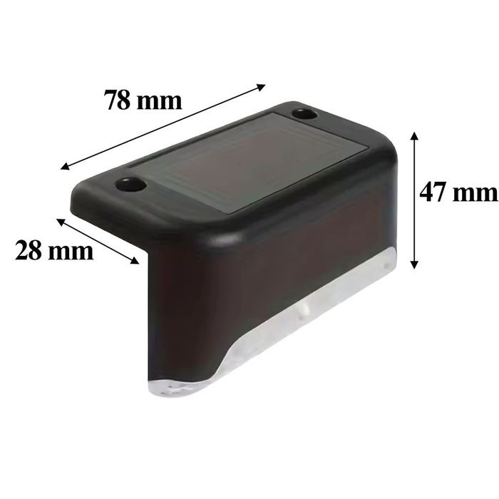 Комплект от 4 броя соларни LED лампи за стълби и огради – Водоустойчив