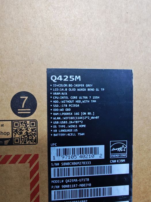 Asus Zenbook Ultra 7 Premium laptop