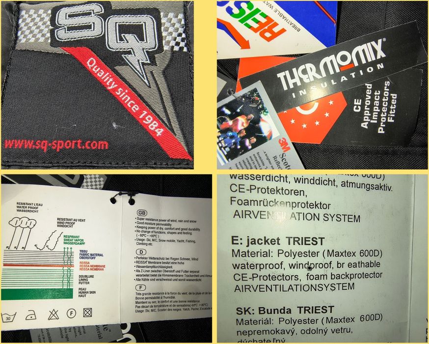 Geacă moto touring cu protecții, SQ Triest, XS